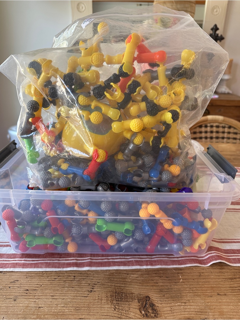 Huge ZOOB Lot Locking Snap Together Building Kids Toys Clean